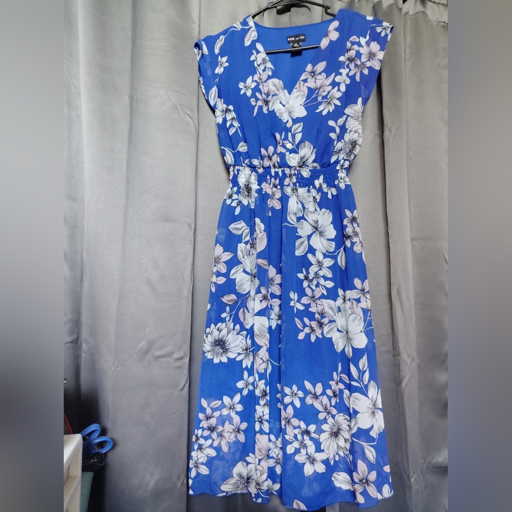 Floral Blue Dress